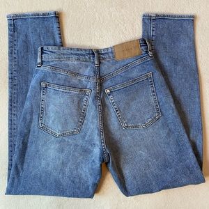 Hi-Rise Straight Leg Mom Jeans